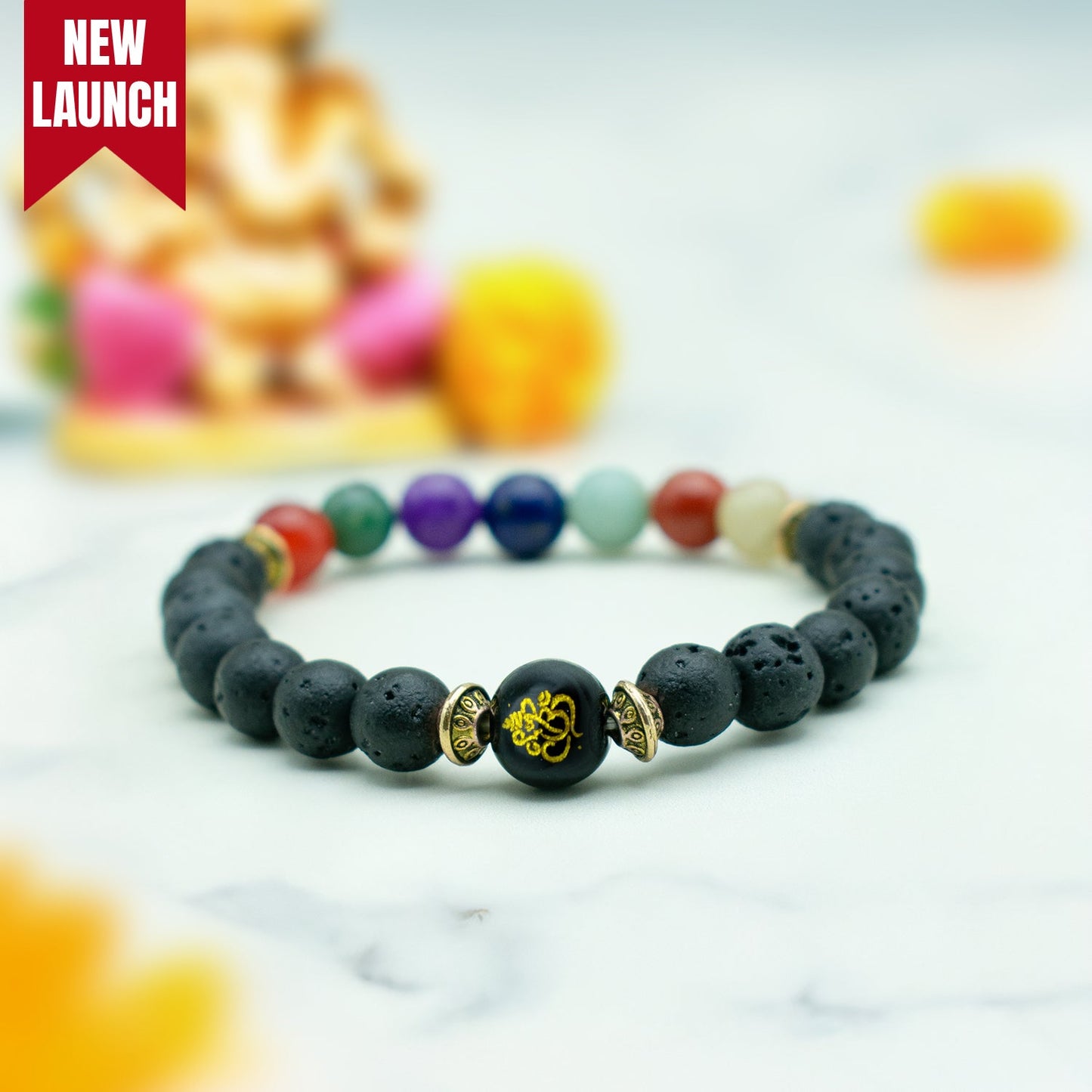 Shukr Chakra Bracelet With Ganesh Bead