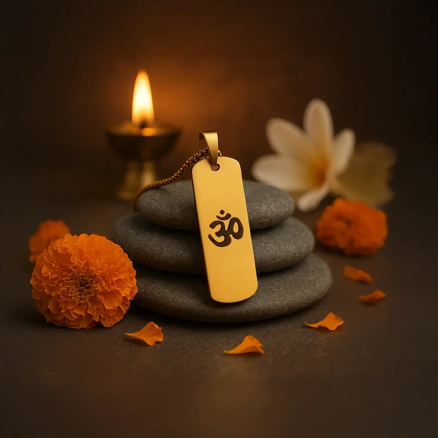 Gold Plated Om Pendant