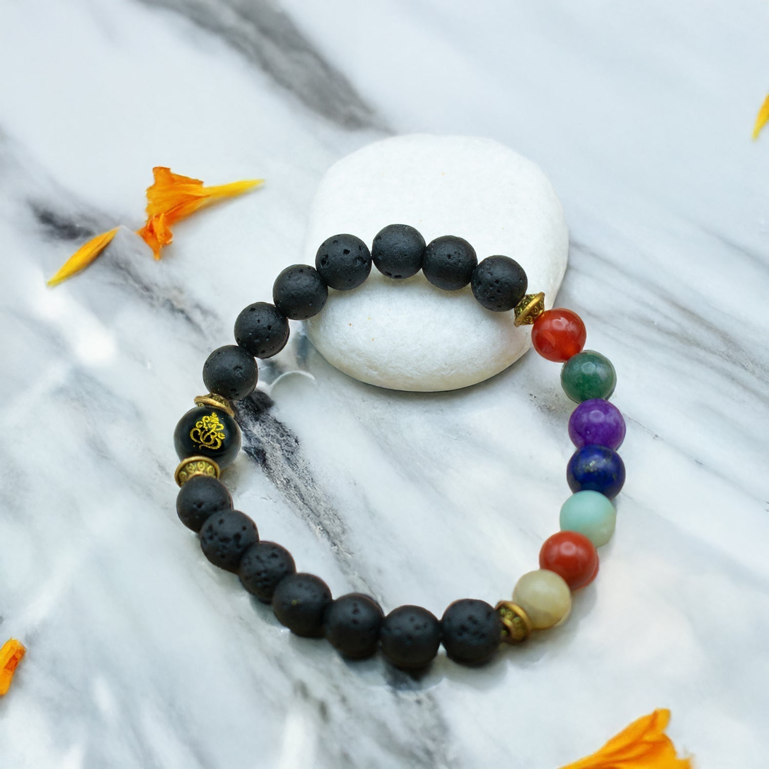 Shukr Chakra Bracelet With Ganesh Bead
