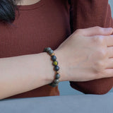 Raw Pyrite Bracelet with Ganesh Bead