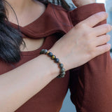 Raw Pyrite Bracelet with Ram Bead