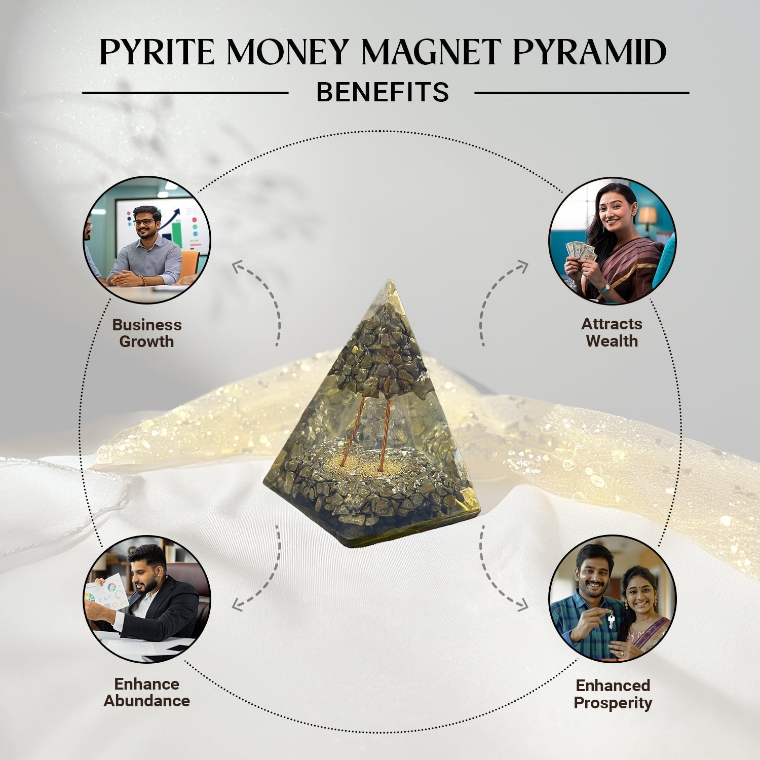 Pyrite Money Magnet Pyramid