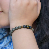 Energised Raw Pyrite Bracelet with Buddha Mantra