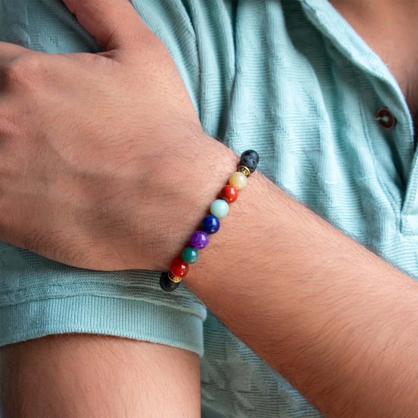 Shukr Chakra Bracelet With Om Bead