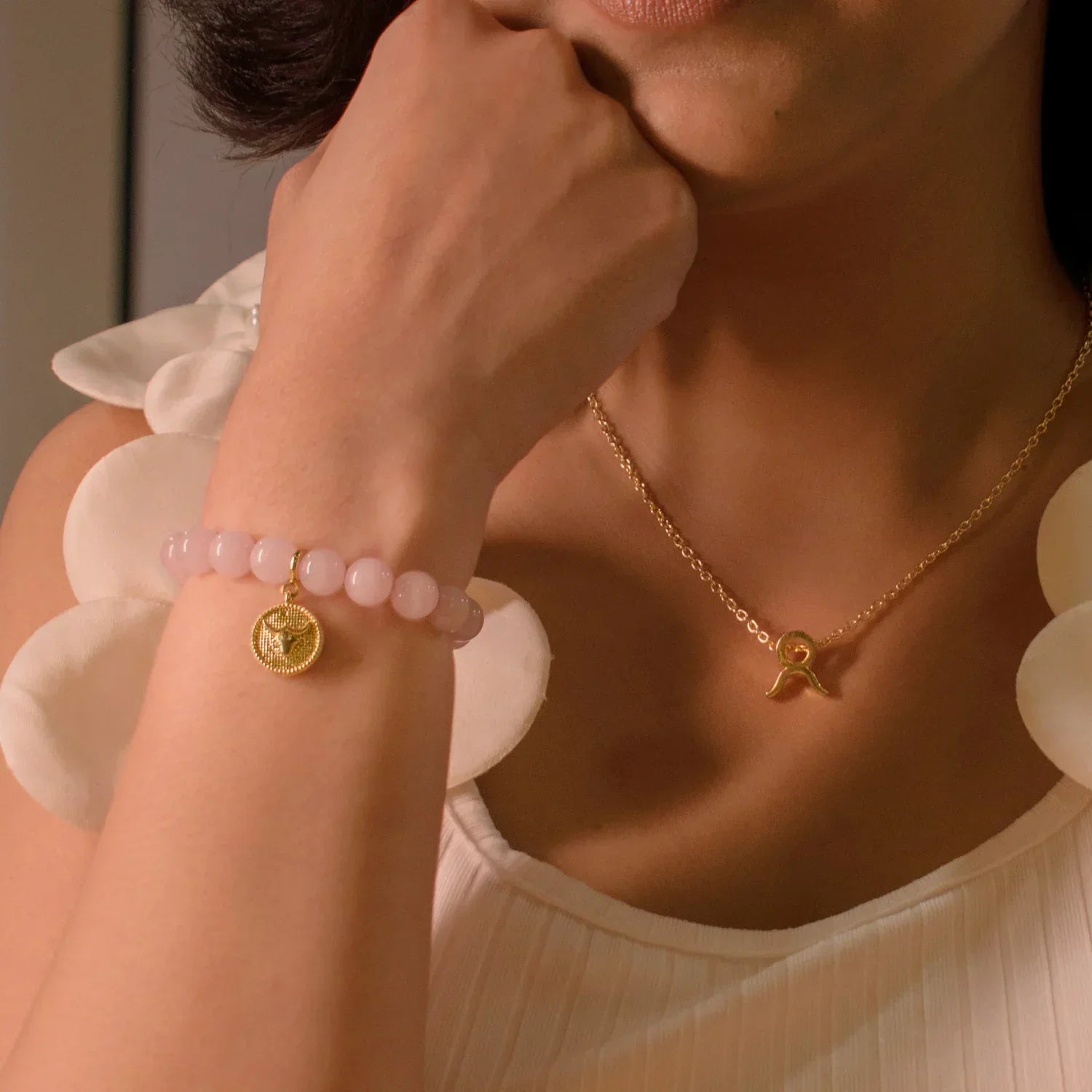 Taurus Zodiac Gift Box with Rose Quartz Crystals