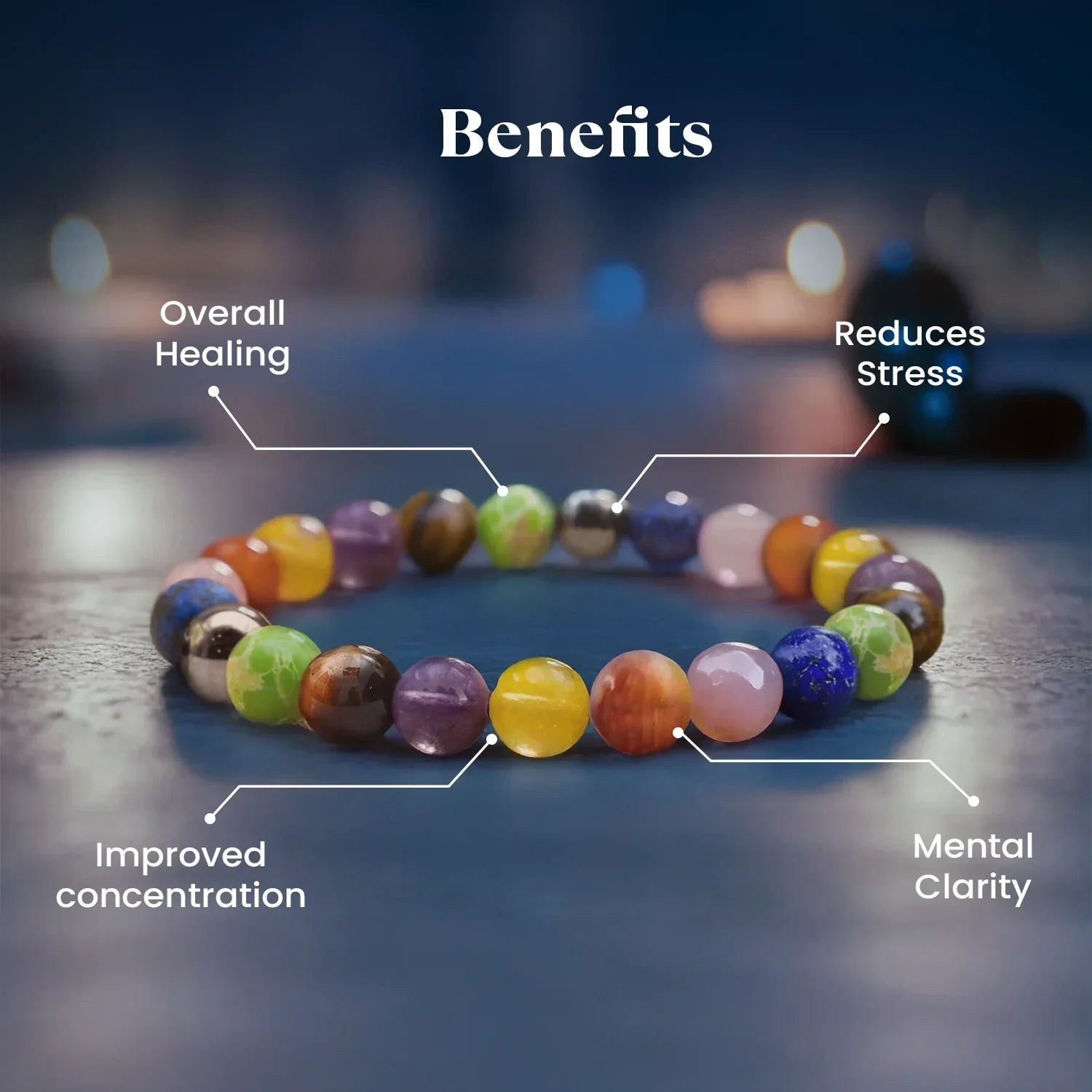 Energised Seven Chakra Bracelet