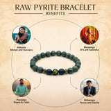 Raw Pyrite Bracelet with Ganesh Bead