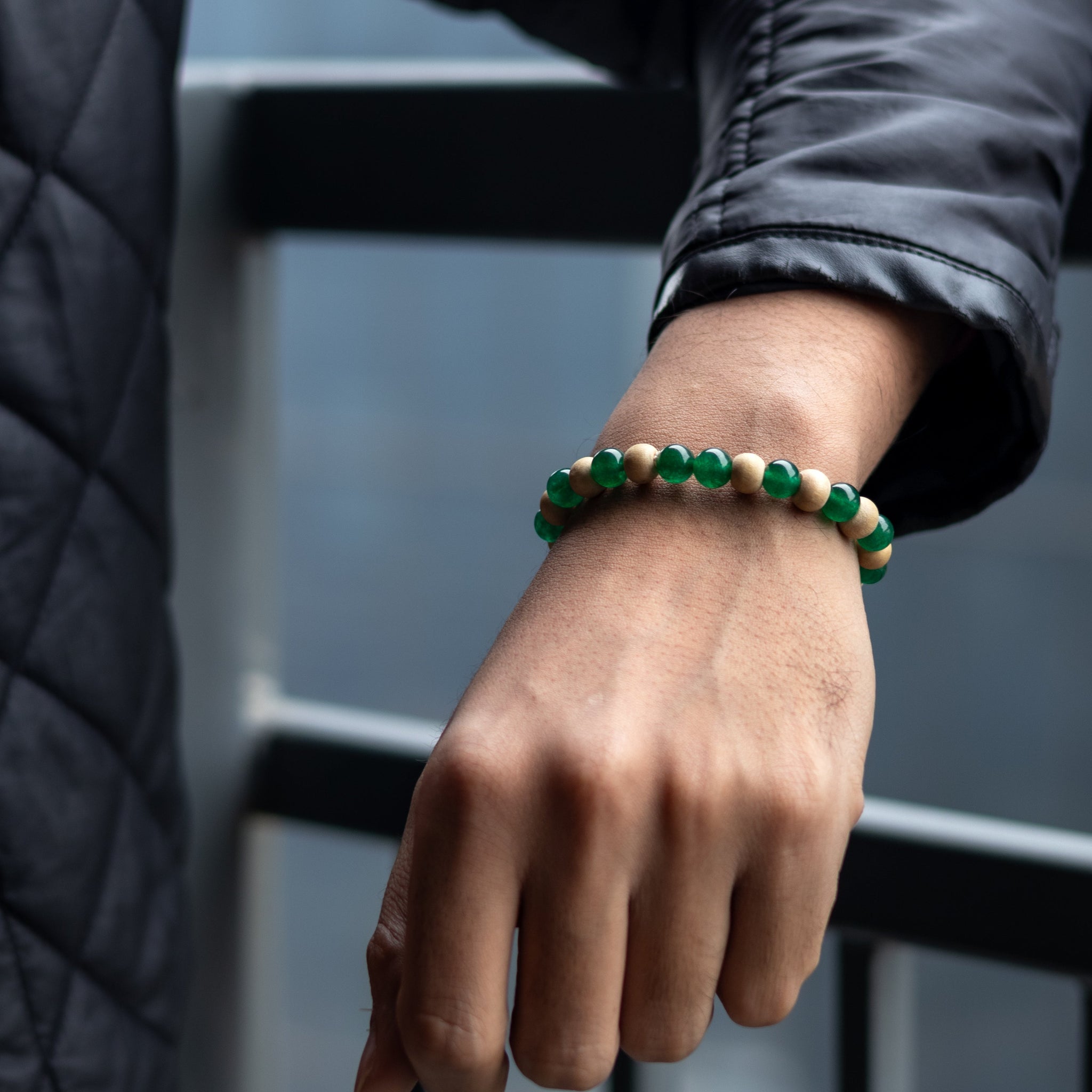 Green Aventurine With Tulsi Bracelet