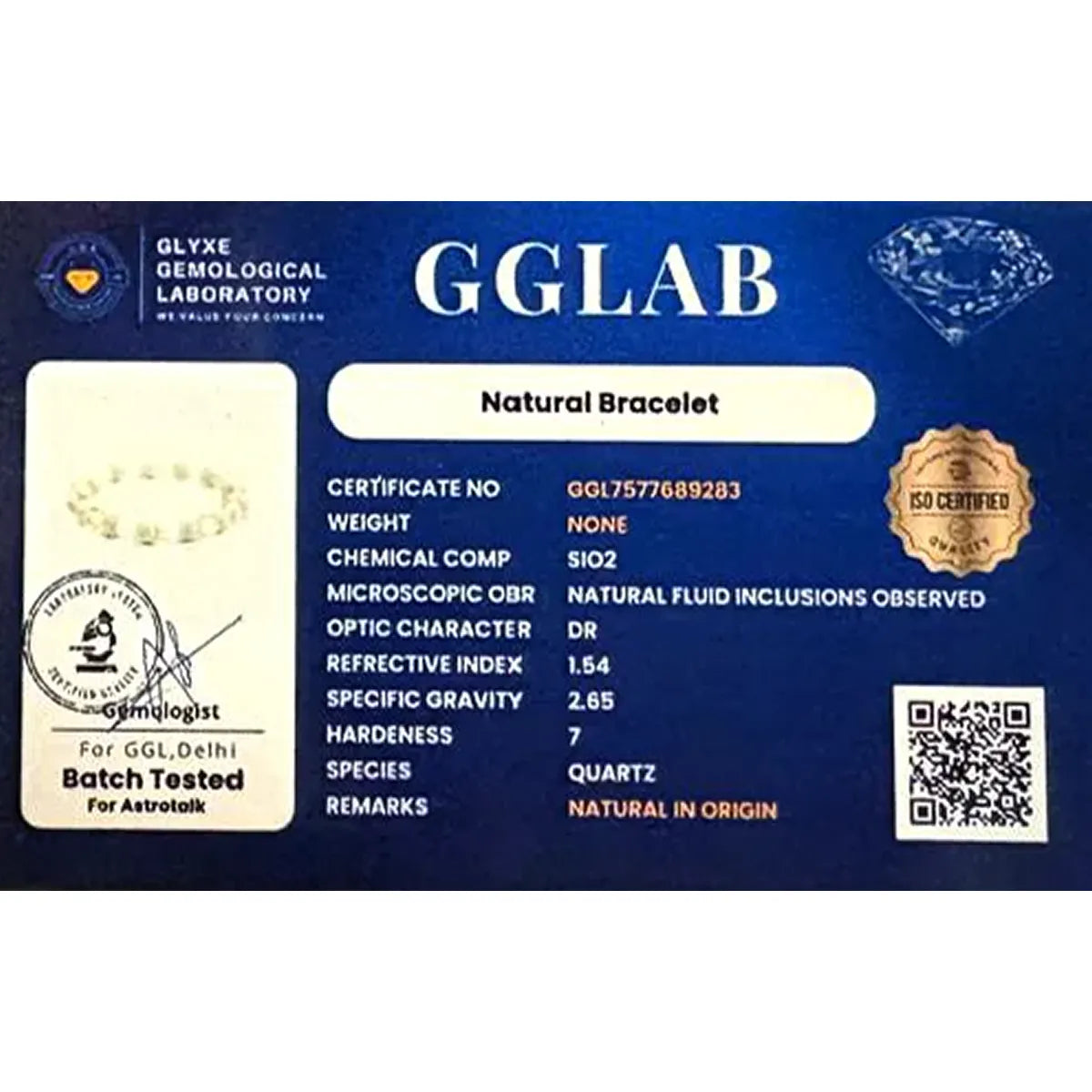 Crystal with Tulsi Bracelet