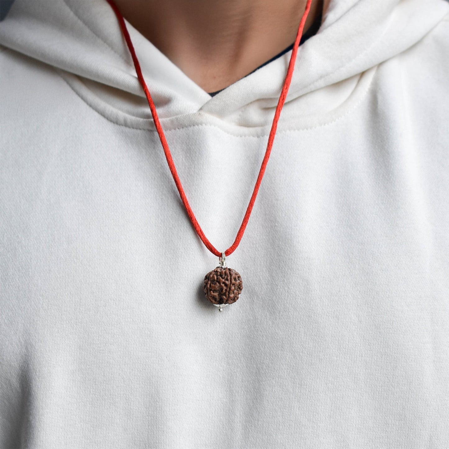 Nepal Origin 5 Mukhi Rudraksha (Silver Capped)