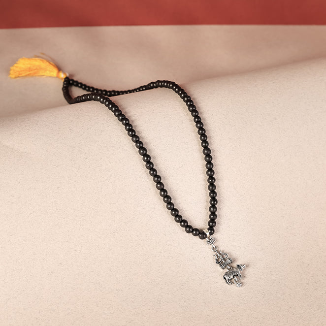 Karungali Mala with Trishul Nandi Pendant