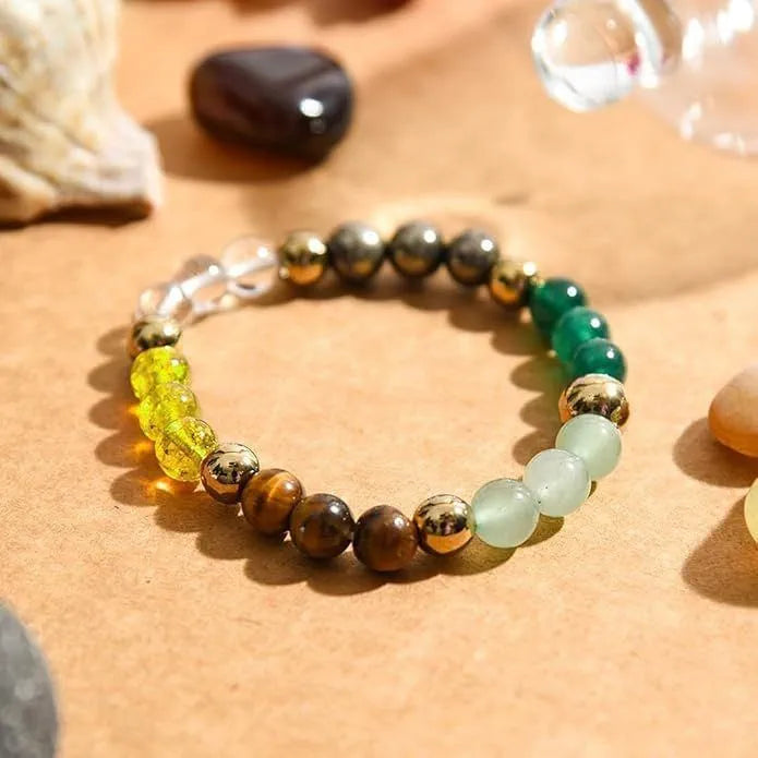 Attract Prosperity Multistone Energy Bracelet for Solving Financial Issues, Creating Opportunities, and Boosting Personal Growth