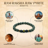 Raw Pyrite Bracelet with Ram Bead