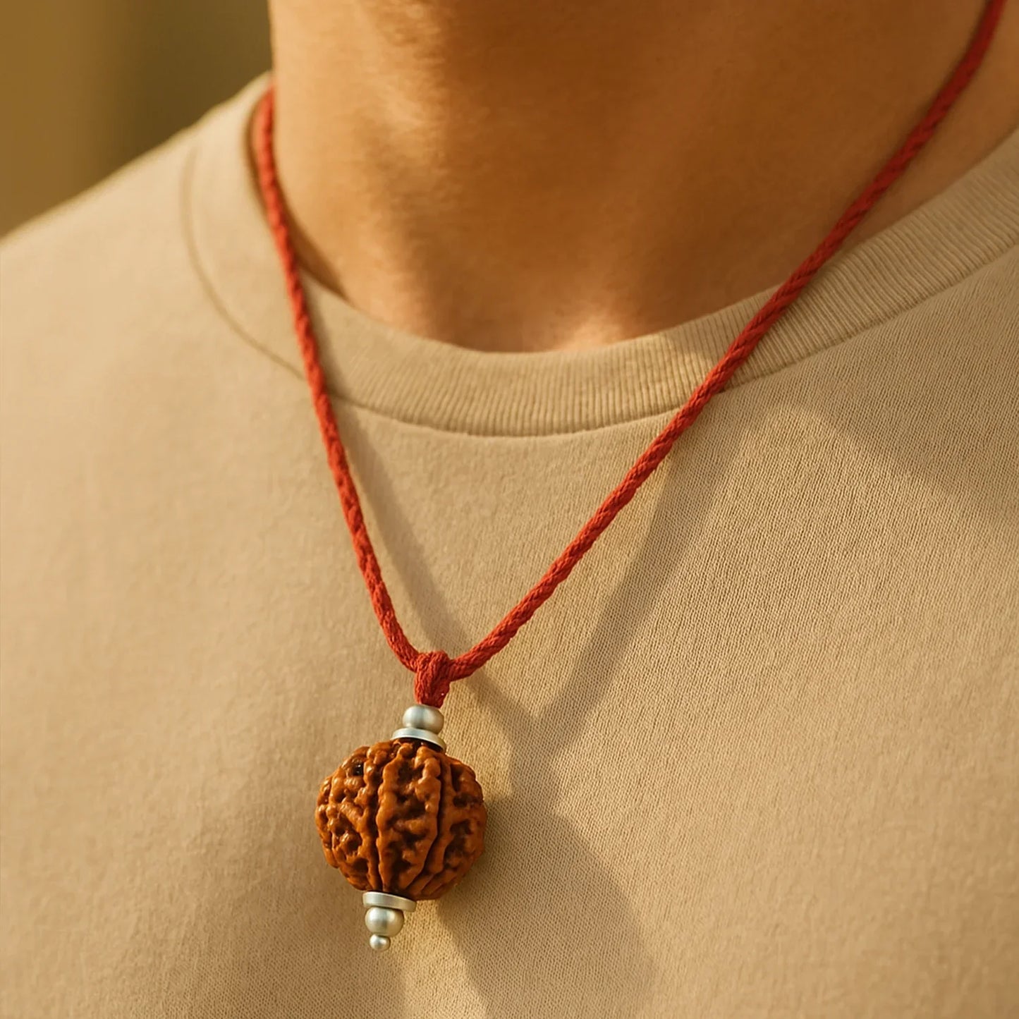 Nepal Origin 7 Mukhi Rudraksha (Silver Capped)