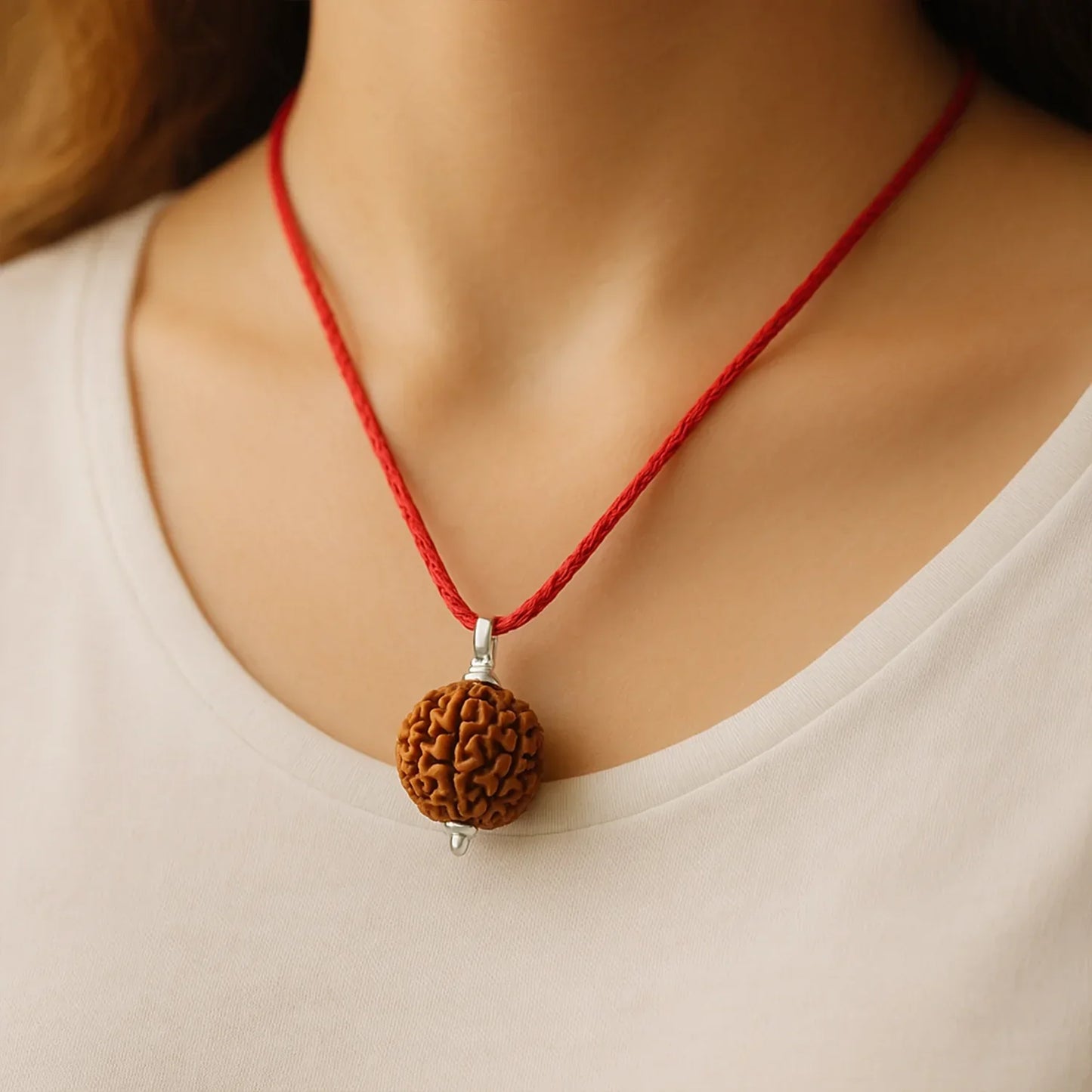 Nepal Origin 7 Mukhi Rudraksha (Silver Capped)