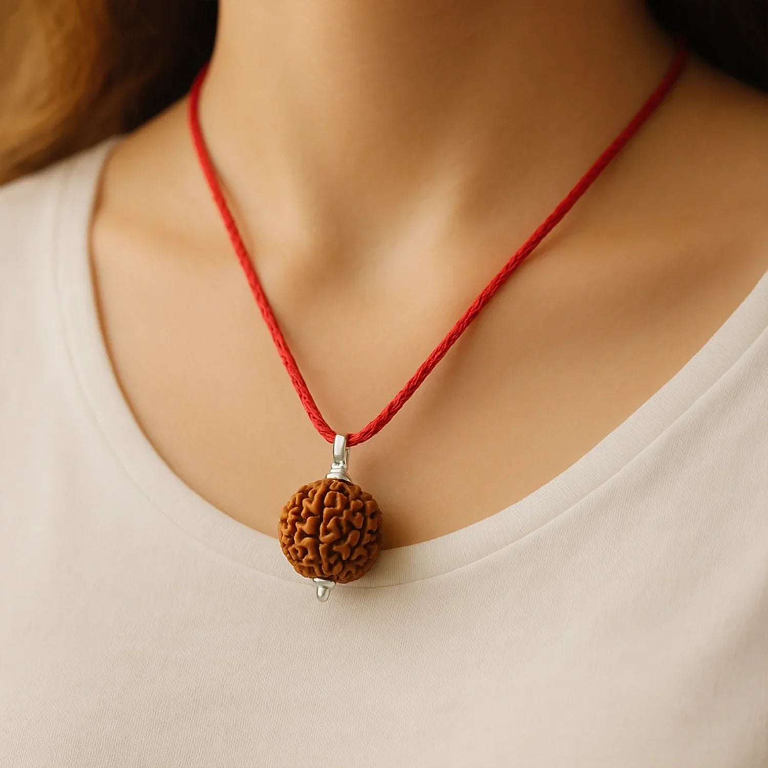 Nepal Origin 7 Mukhi Rudraksha (Silver Capped)