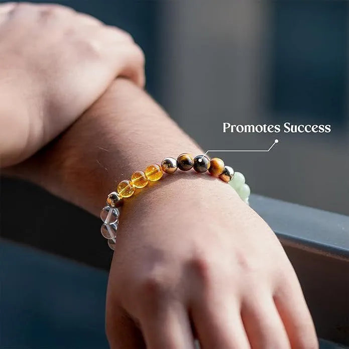 Attract Prosperity Multistone Energy Bracelet for Solving Financial Issues, Creating Opportunities, and Boosting Personal Growth
