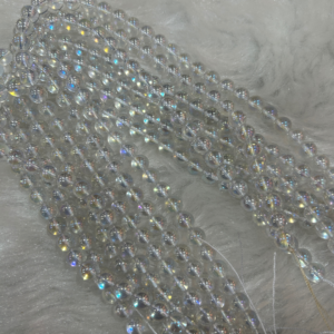 Aqua Aura Clear Quartz String