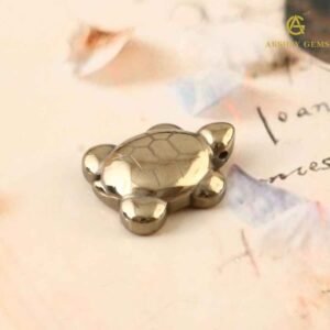 Golden Pyrite Turtle (Coated Hematite) – Vastu Decor & Good Luck Symbol