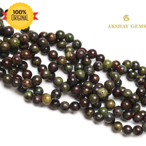 Natural Dragon Bloodstone Round Beads Healing Gemstone Loose Beads