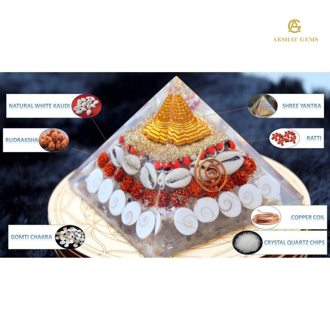 Shree Yantra Gomti Chakra Orgone Pyramid - Image 4