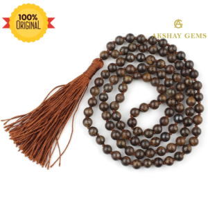 Bronzite Mala Necklace Knotted 108 Mala Beads, 108 Prayer Beads, Buddhist Meditation Mala