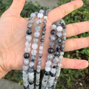Natural Black Rutile Quartz String