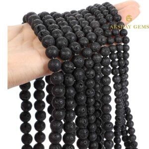 Natural Lava Round Beads Healing Gemstone Loose Beads