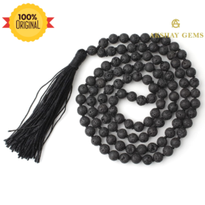 Lava Mala Necklace 108 Mala Beads, 108 Prayer Beads, Buddhist Meditation Mala