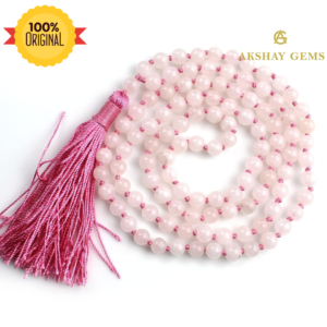 Rose Quartz Mala Necklace 108 Mala Beads, 108 Prayer Beads, Buddhist Meditation Mala