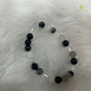 Natural Black Rutile Quartz Bracelet