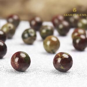 Natural Dragon Bloodstone Round Beads Healing Gemstone Loose Beads