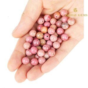 Pink Rhodonite Round Beads String