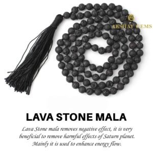 Lava Mala Necklace 108 Mala Beads, 108 Prayer Beads, Buddhist Meditation Mala