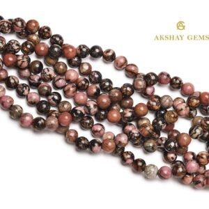 Natural Black Rhodonite String