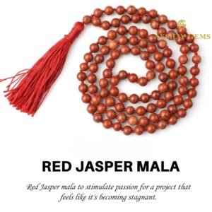 Red Jasper Mala Necklace 108 Mala Beads, 108 Prayer Beads, Buddhist Meditation Mala