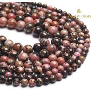 Natural Black Rhodonite String