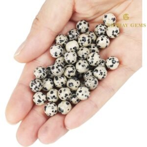 Natural Dalmation Jasper Round Beads Healing Gemstone Loose Beads