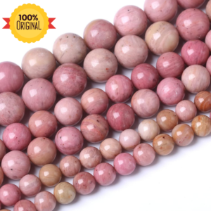 Pink Rhodonite Round Beads String