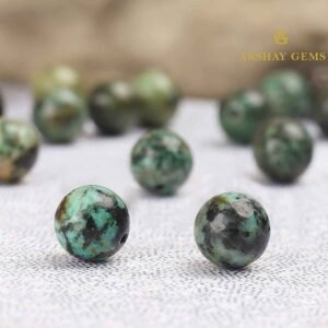 Natural African Turquoise Round Beads String