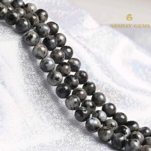 Natural Larvikite Round Beads Healing Gemstone Loose Beads
