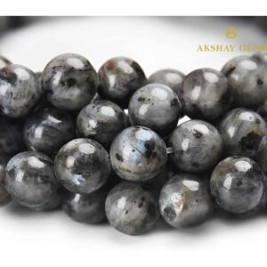 Natural Larvikite Round Beads Healing Gemstone Loose Beads