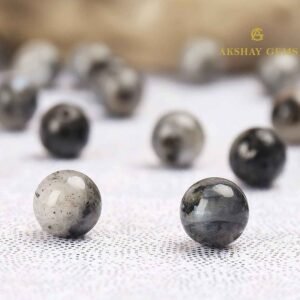 Natural Larvikite Round Beads Healing Gemstone Loose Beads
