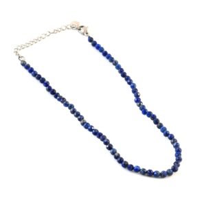 Set of 6 Natural Small Beads Stone (Anklet) – 3 mm Faceted Crystal Beads (9”)