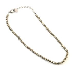 Set of 6 Natural Small Beads Stone (Anklet) – 3 mm Faceted Crystal Beads (9”)