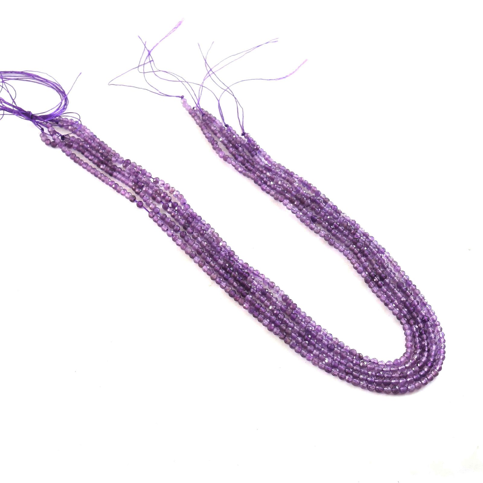 3mm Natural Amethyst Faceted Beads String – Purple Round Gemstone Loose Beads for Jewellery Making (Wholesale) - Image 2