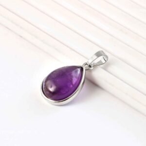 Natural Amethyst Pear Pendant – Purple Teardrop Gemstone Pendant for Jewellery Making & Resale (Wholesale)