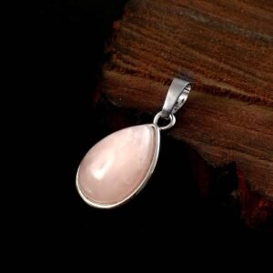 Natural Rose Quartz Pear Pendant – Soft Pink Teardrop Gemstone Charm for Jewellery Making & Resale (Wholesale)
