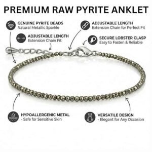 Natural Pyrite 3mm Anklet Pair (Set of 2) – Wholesale Crystal Anklet for Resellers & Jewellery Brands